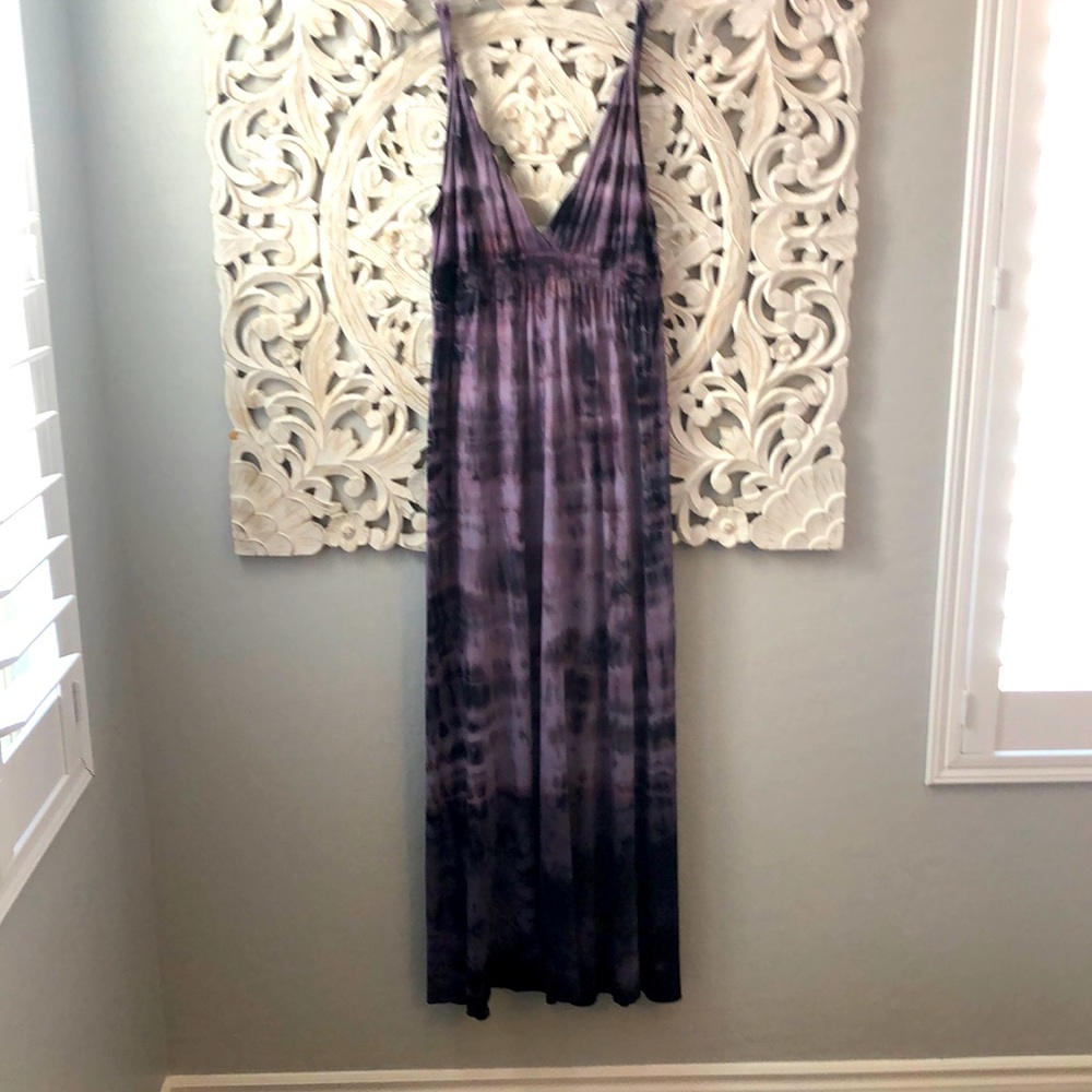 Purple Tie-dye Maxi Dress